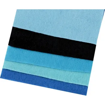 Jehla na filcování Barevná sada dekorativních filců / plstí 10x45 cm, velké, mix č. 5