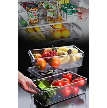 Kuchyňská skříňka ASIR Sada organizérů do chladničky 3 kusy CLR20 transparentní