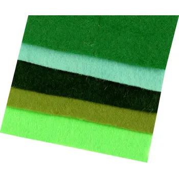 Jehla na filcování Barevná sada dekorativních filců / plstí 10x45 cm, velké, mix č. 4