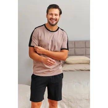 Pánské pyžamo PÁNSKÉ PYŽAMO PMB.7477 BIG béžová XXL