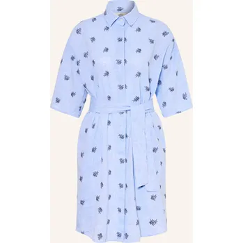 Dámské šaty 0039 Italy Dámské Košilové Šaty Derby S Lnem, tmavě modrá /...