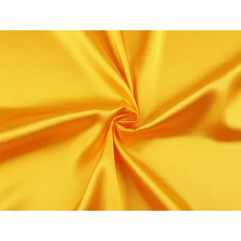 Satén elastický metráž, střední, 22 žlutá