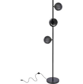 Stojací lampa Stojací lampa Kama černá+zlatá 3x28W G9 grafitové stínidlo