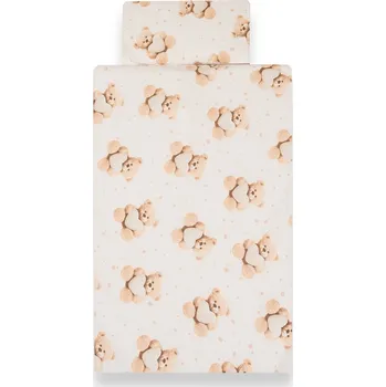 Povlečení 2-dílné ložní povlečení New Baby Love Teddy Bear 90/120 cm beige