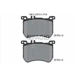 Sada brzdových destiček, kotoučová brzda HELLA PAGID T2188N