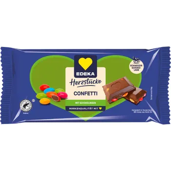 Čokoláda Edeka CONFETTI mléčná čokoláda s lentilkami 90 g - originál z Německa