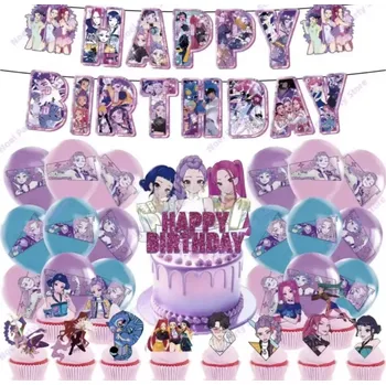 Velký narozeninový set - KPOP DEMON HUNTERS - KPop Lovkyně démonů (C) - 46 ks (Značka: MINISO)