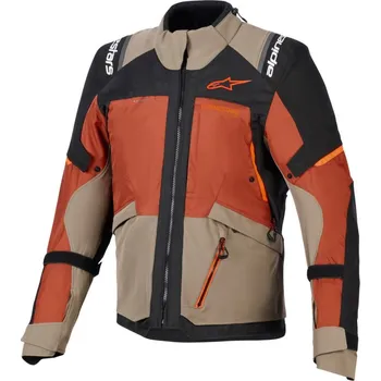 Moto oblečení bunda Alpinestars Andes V4 Drystar světle hnědá/tmavě oranžová/černá 3XL