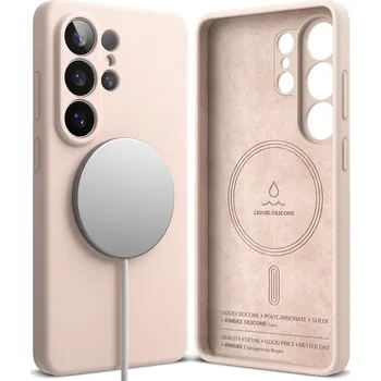 Telefonní příslušenství Ringke - Silicone MagSafe - Samsung Galaxy S26 Ultra - Pískově růžová