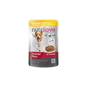 Volný čas Nutrilove kapsa pro psy s delikátním kuřecím v omáčce 85 g