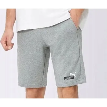 Pánské kraťasy 3206 KRAŤASY Puma PÁNSKÉ BAVLNĚNÉ TEPLÁKOVÉ KRAŤASY S KAPSY ŠEDÉ S