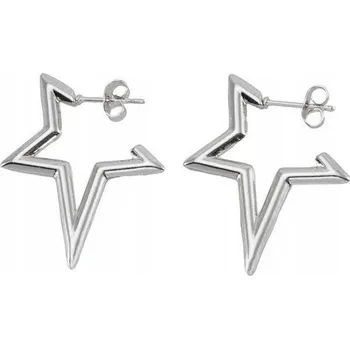 Náušnice Stříbrné náušnice hvězdičky ocel chirurgické oceli, antialergenní 316L