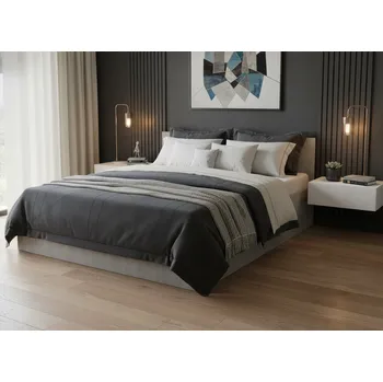 Postel Manželská postel Komvortowy 140x200 beton