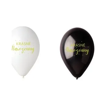 Balónek Balónek pastel 30 cm KRÁSNÉ NAROZENINY potisk (50ks/bal)