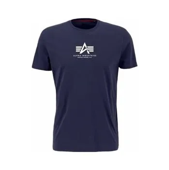 Pánské tričko Alpha Industries T-Shirt AI.118533-07 Tmavomodrá Basic Fit L