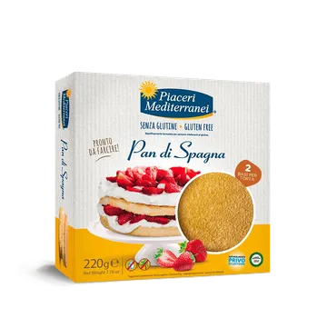 Piaceri Mediterranei bezlepkový PIŠKOTOVÝ DORTOVÝ KORPUS 220g (2ks)