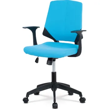 Kancelářská židle na kolečkách BELA — modrá, područky Autronic