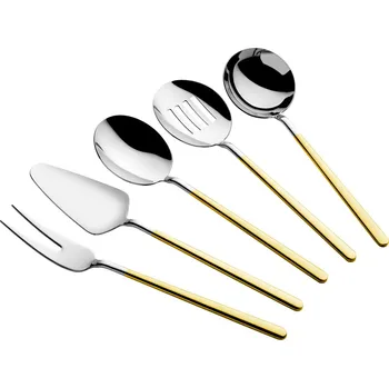 Talíř ASIR Servírovací sada 5 kusů ALLEGRA zlatá stříbrná