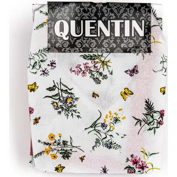 Kuchyňská zástěra Kuchyňská zástěra QK-194, luční kvítí, bílo-růžová 60x75cm