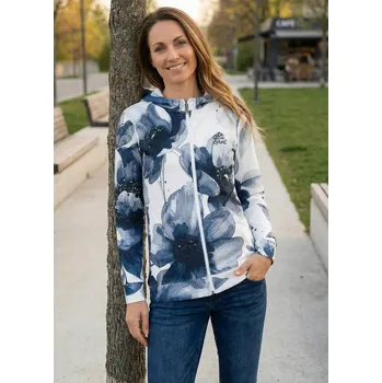 Dámská mikina Dámská mikina na zip premium ALTISPORT VOJ/ALW127MI02 ČERNOBÍLÁ XXXL