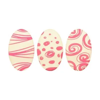 Čokoláda Sada růžových velikonočních vajíček z bílé čokolády 9ks