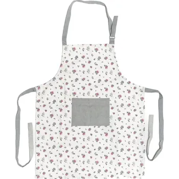 Kuchyňská zástěra Kuchyňská zástěra KYTKY QK-131, růžovo-šedá, 60x75cm