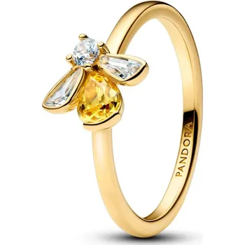 Prsten PANDORA pozlacený prsten Zlatá včela 60