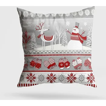 Povlak na polštářek ASIR Polštář YY20238 šedý Vánoční