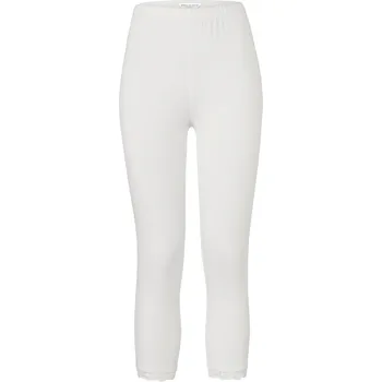 Dámské legíny 679896 - Tchibo - 3/4 legíny s krajkovým lemem - pro ženy - vel. XXL 52/54 - barva: bílá