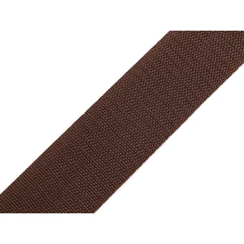 Popruh polypropylenový šíře 50 mm tloušťka 1 mm, střední, 77 hnědá tmavá