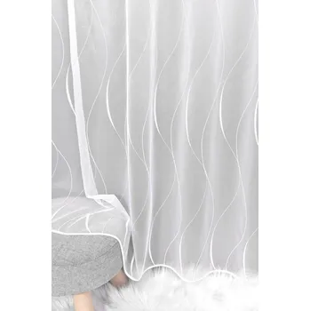 Záclona vega, Jezerní vlnky metráž, bílá