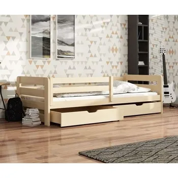 Dětská postel Dětská postel z masivu borovice EGO se šuplíky - 200x90 cm - přírodní