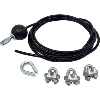 Lano Nastavitelné posilovací lano 3/5mm 2m