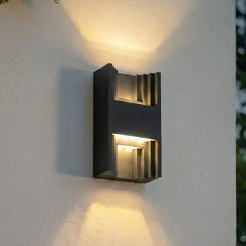 Venkovní osvětlení Lindby LED venkovní nástěnné svítidlo Aurali, 2-křídlé, černé, IP65 - Nástěnný držák – výška 11,5 cm, šířka 11 cm, hloubka 1,5 cm černá 2 x 5,4 W LED - Doprava zdarma