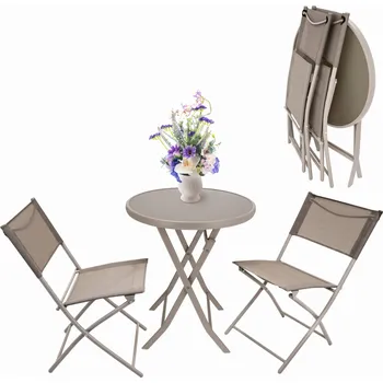 Zahradní sestava Set zahradního nábytku Stylo SD-4281 (stůl, 2 židle) - béžová