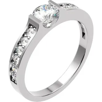 Prsten Couple, Elegantní prsten Elaris, bílé zlato se zirkony, vel. 53, prům. 16.9 mm, 585-66-1-0278.1B00.0.53.001