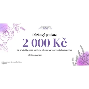 Dárkový potravinový koš BIO Levandule Chodouňská - Dárkový poukaz v hodnotě 2 000 Kč