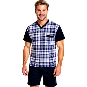 Pánské pyžamo Pánské Pyžamo Krátké FOLTÝN PK 545 Velikost: 5XL