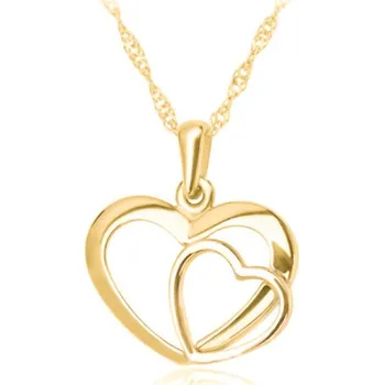 Přívěsek Pozlacený stříbrný přívěsek srdce