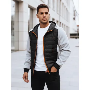 Světle šedá bunda s prošíváním a šňůrkami TX4393 Velikost: M