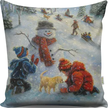 Povlak na polštářek ASIR Dekorační polštářek SNĚHULÁK II 43 cm bavlna/polyester