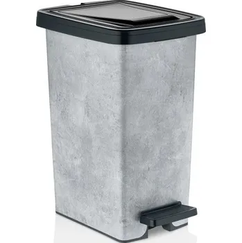 Odpadkový koš Koš odpadkový pedál 25 l šedý granit 39x27x45cm