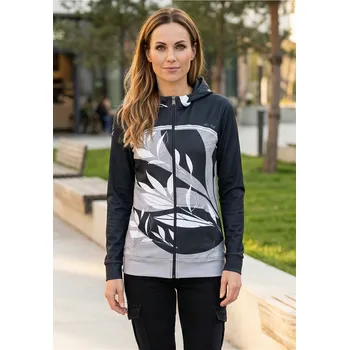 Dámská mikina Dámská mikina na zip premium ALTISPORT VOJ/ALW128MI02 ČERNOBÍLÁ XXL