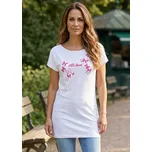 Dámské prodloužené triko ALTISPORT ALW011123 BÍLÁ XS