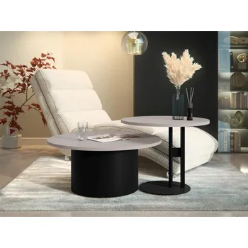 Konferenční stolek Set 2 konferenčních stolků Zalisio, Barva: černá / kašmír MIRJAN 5903211478055