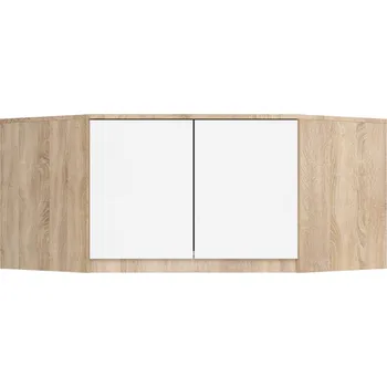 Nástavec na skříň Rohový nástavec na skříň LOTA 100 cm - dub sonoma / bílý