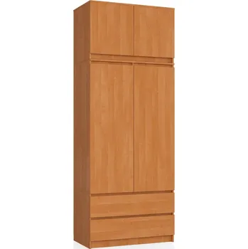 Šatní skříň Šatní skříň s nástavcem 90 cm LOTA - olše