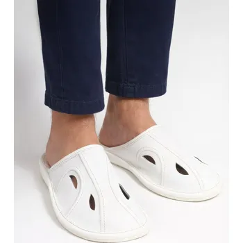 Dámské pantofle Pánské kožené papuče Model 1C 0007, VELIKOST 40