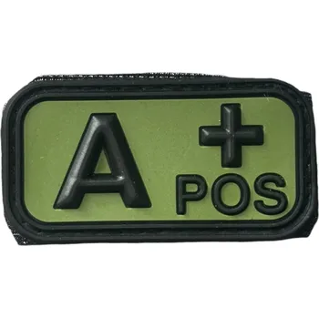 Nášivka JTG Nášivka na suchý zip s krevní skupinou (A+) (plast 3D) - forest