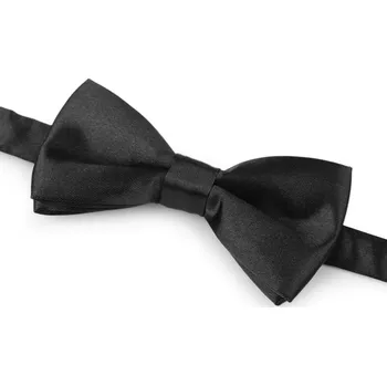 Saténový motýlek v krabičce, barva 5 (10x5 cm) černá